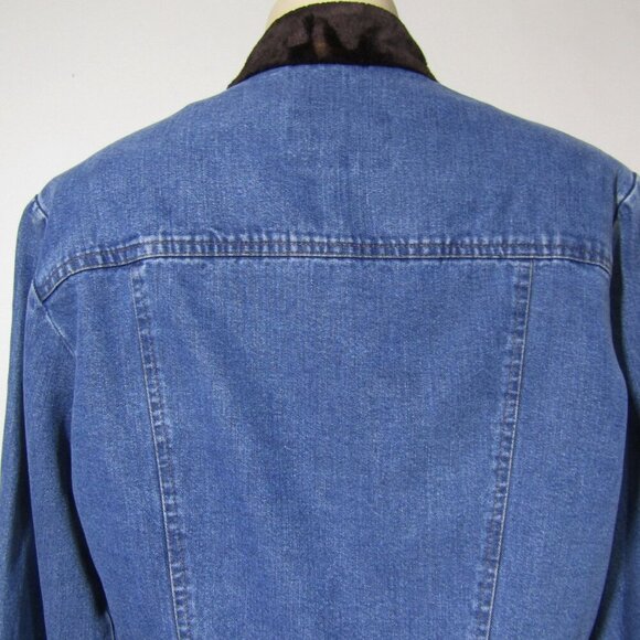 HAIRSTON ROBERSON Denim M Cowgirl Shirt Shacket Western Rodeo Button Front - Picture 10 of 12